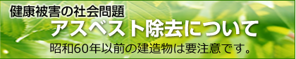 健康被害の社会問題　アスベスト除去について